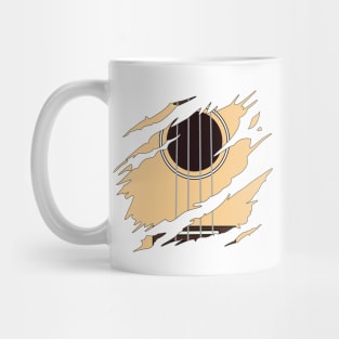 Ripped Ukulele Natural Color Mug